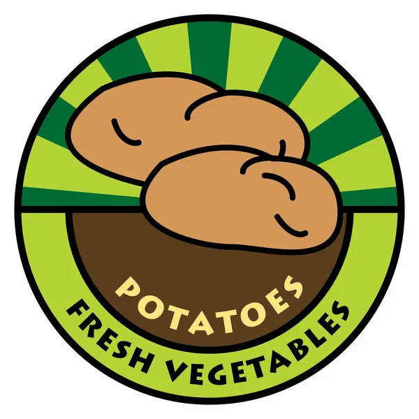 Etiqueta de verduras — Vector de stock