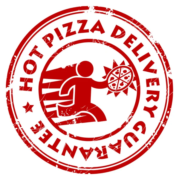 Pizza levering stempel — Stockvector