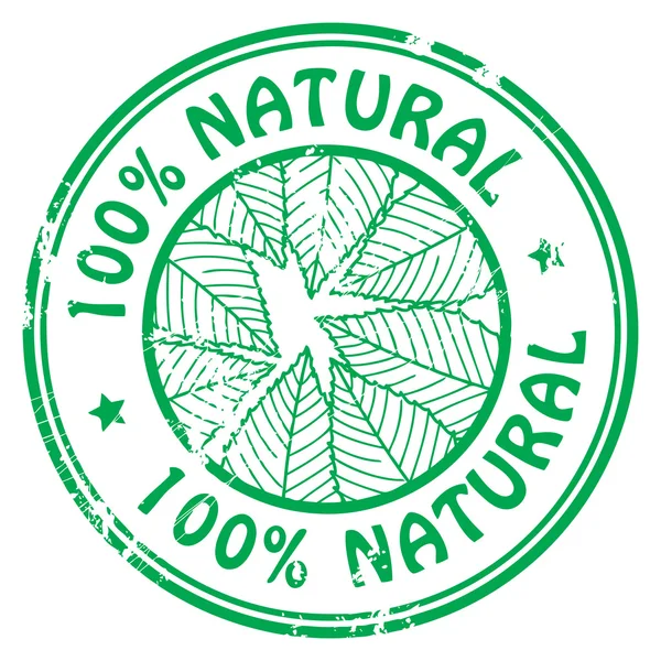 Carimbo 100% natural — Vetor de Stock