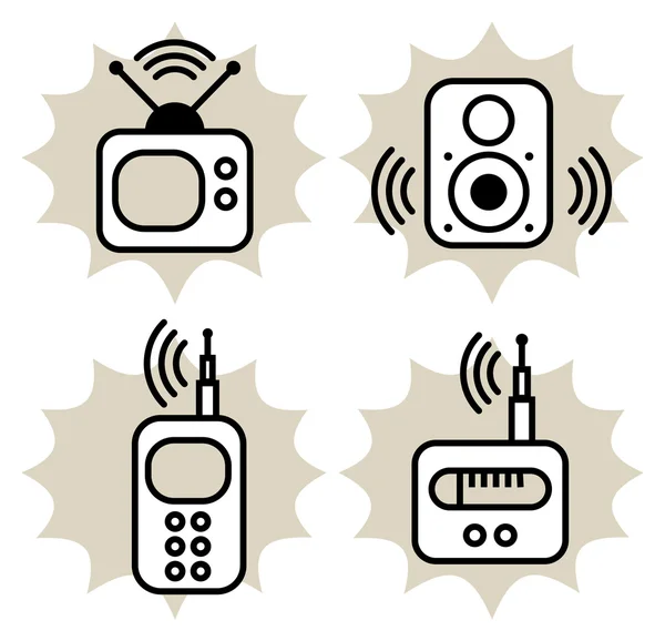 Iconos de medios — Vector de stock