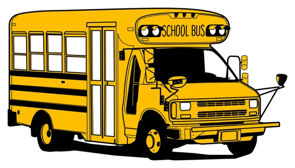 Autobús escolar antiguo — Vector de stock