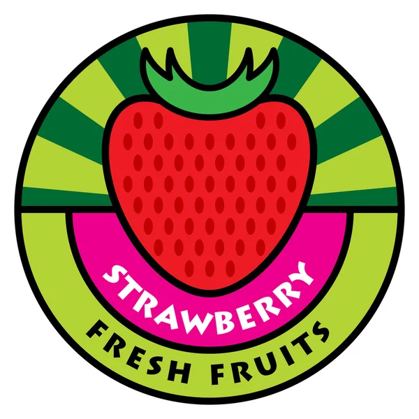 Etiqueta de fruta — Vector de stock