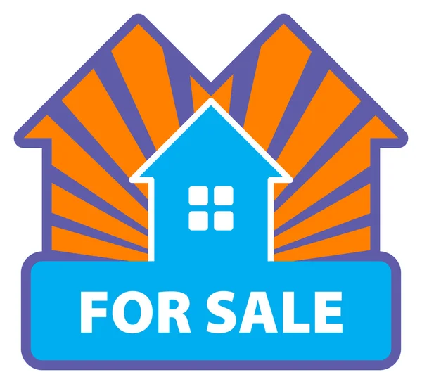 Popisek dům na prodej — Stockový vektor