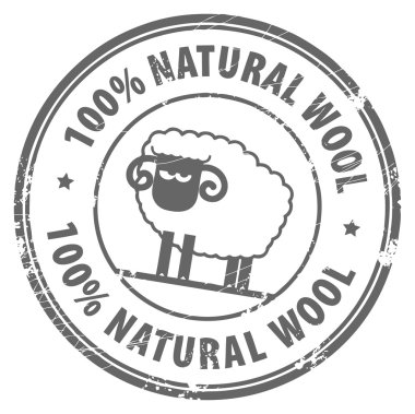 Natural Wool stamp clipart