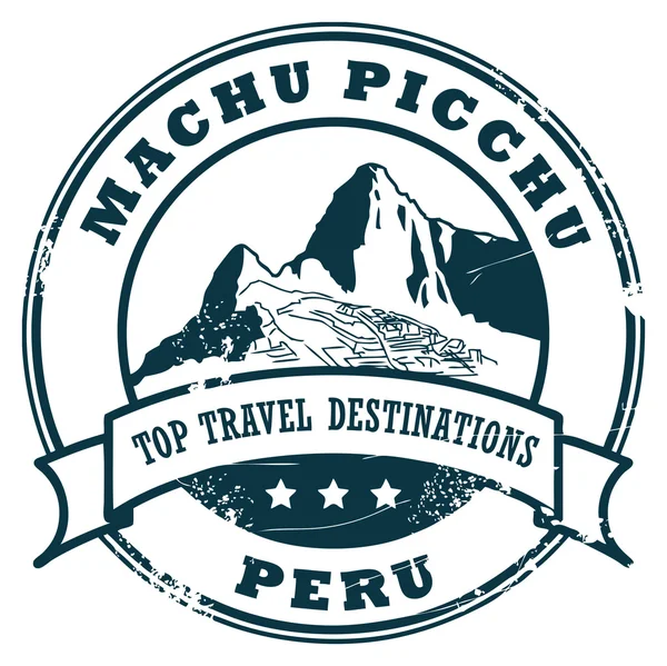 Machu Picchu stamp — Stock Vector