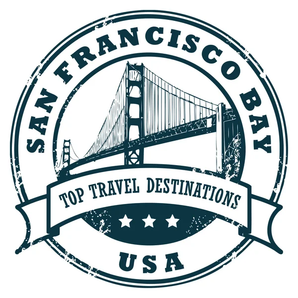 Golden Gate Bridge selo — Vetor de Stock
