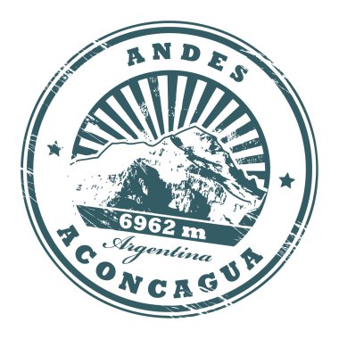 aconcagua Dağı damgası