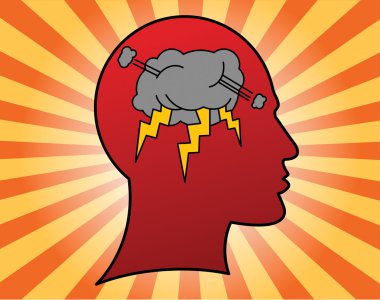 Storm in the head clipart