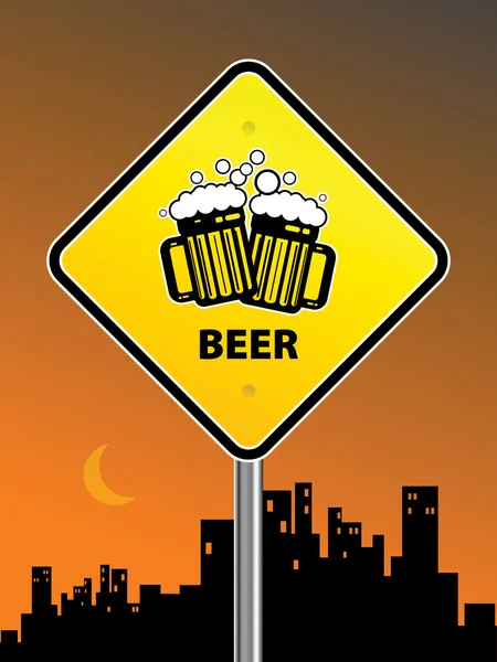 Signo de cerveza — Vector de stock