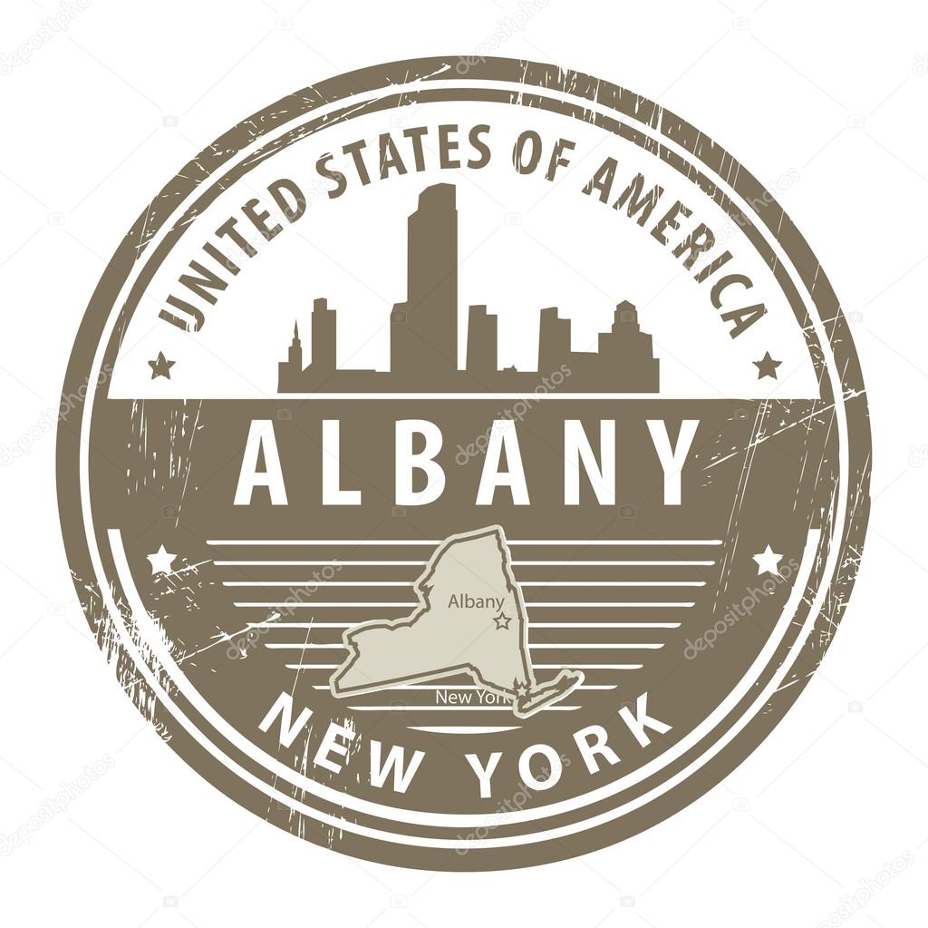 New York, Albany stamp