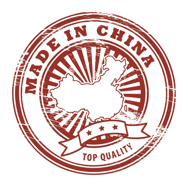 Hecho en China sello — Vector de stock