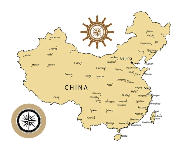 Χάρτης της Κίνας — Διανυσματικό Αρχείο