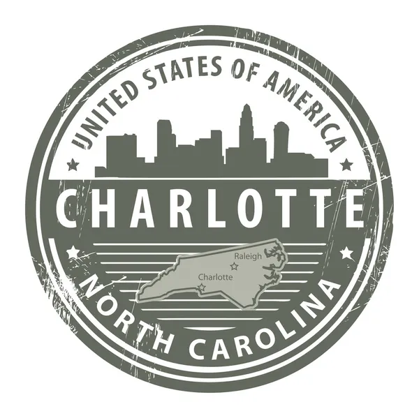 Carolina del Norte, sello Dallas — Vector de stock