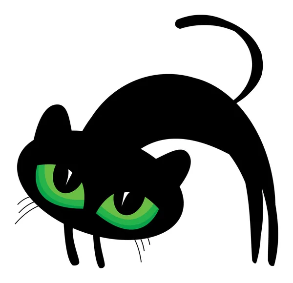 Chat noir — Image vectorielle