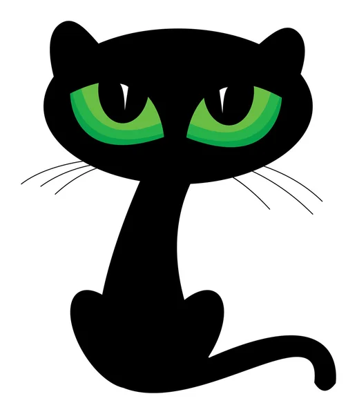 Fekete macska — Stock Vector