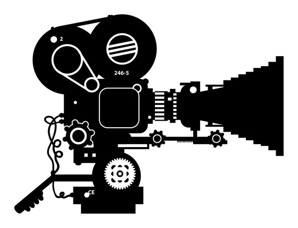 Retrofilmskamera — Stock vektor