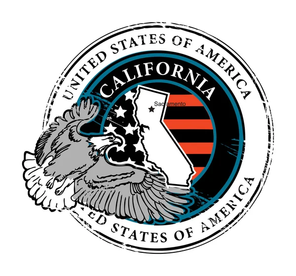 Sello de California — Vector de stock