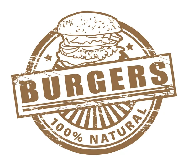 Carimbo de hambúrgueres — Vetor de Stock