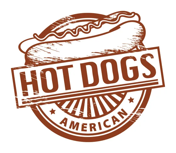 Sello de Hot Dogs — Vector de stock