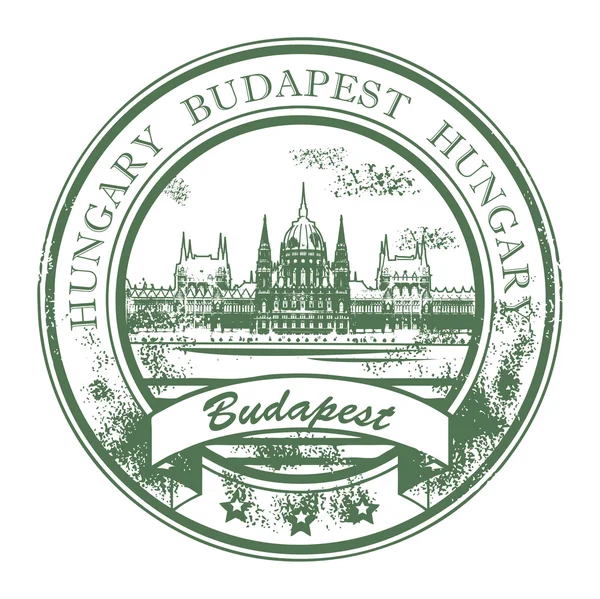 布达佩斯，匈牙利邮票 — 图库矢量图片