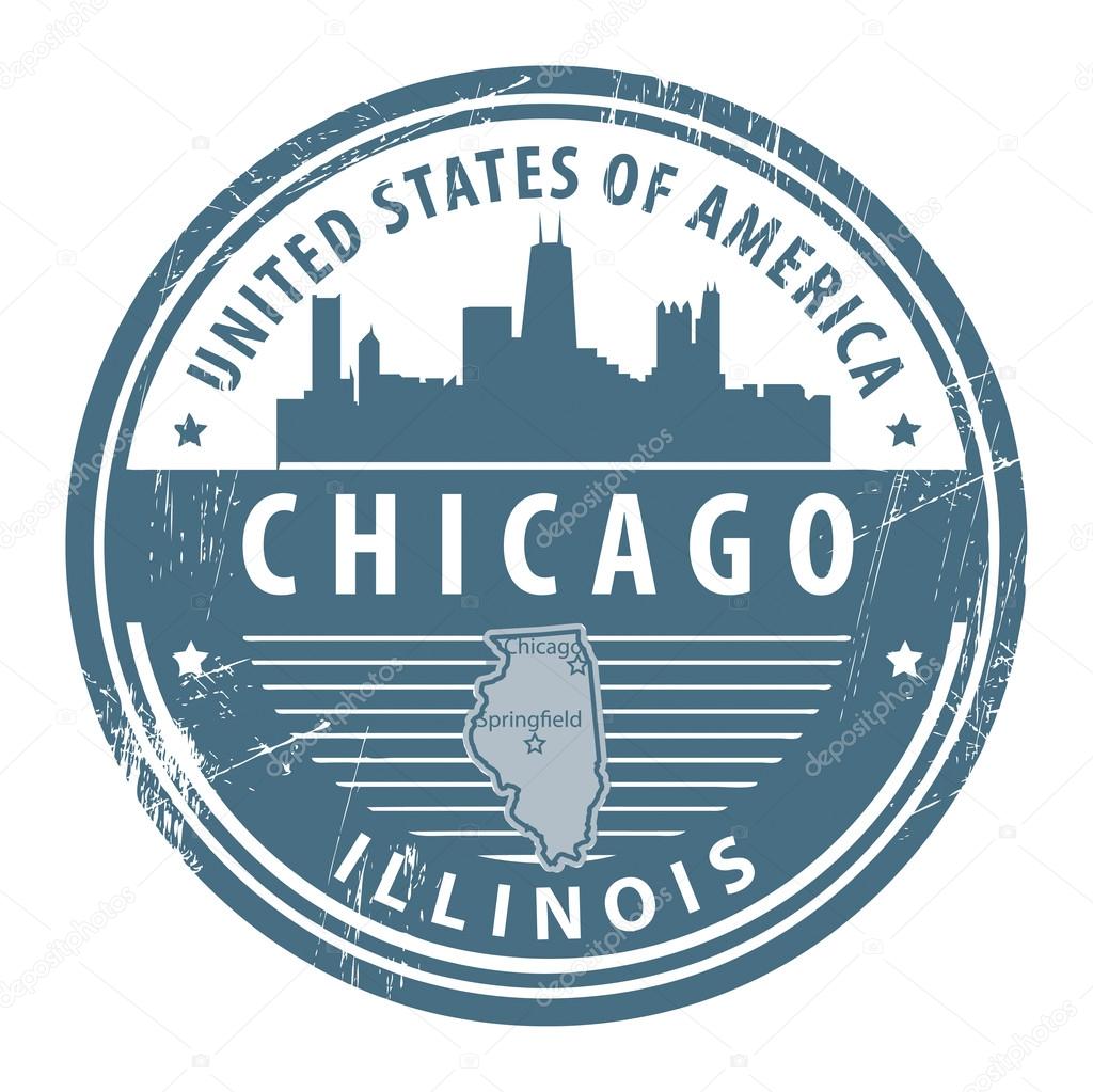 Illinois, Chicago stamp