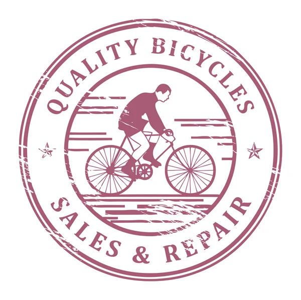 品質自転車切手 — ストックベクタ
