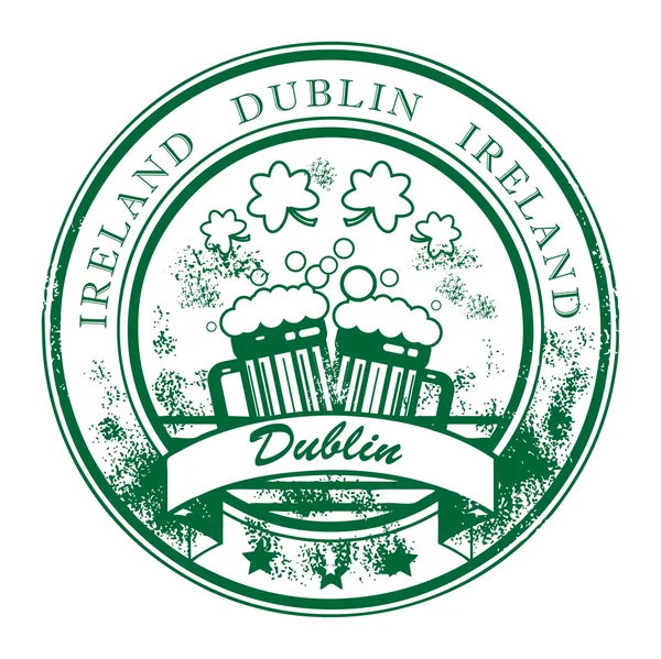 Δουβλίνο, Ιρλανδία σφραγίδα — Διανυσματικό Αρχείο