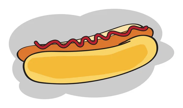 Hot dog américain — Image vectorielle