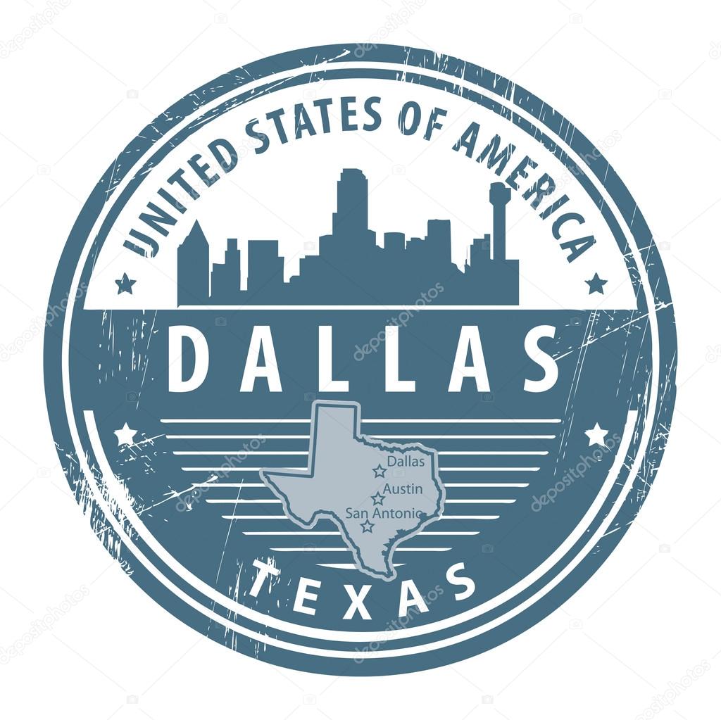 Texas, Dallas stamp — Stock Vector © _fla 13545913