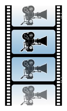 Background with movie camera clipart