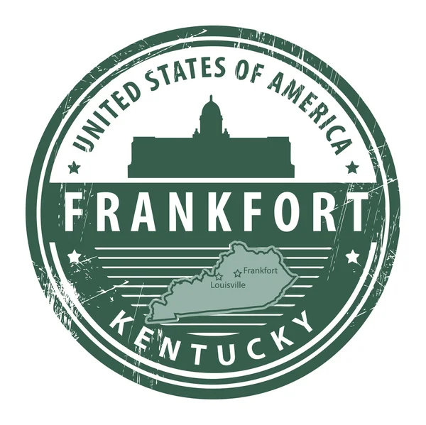 Kentucky, Frankfort stamp — Stock Vector