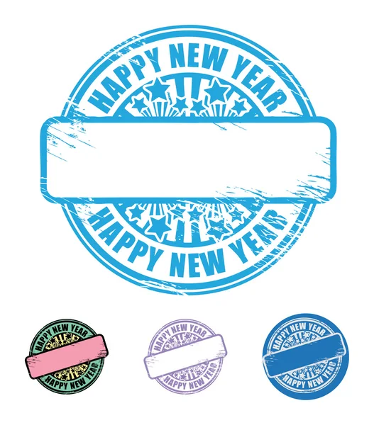 Happy New Year stamp — Stock Vector