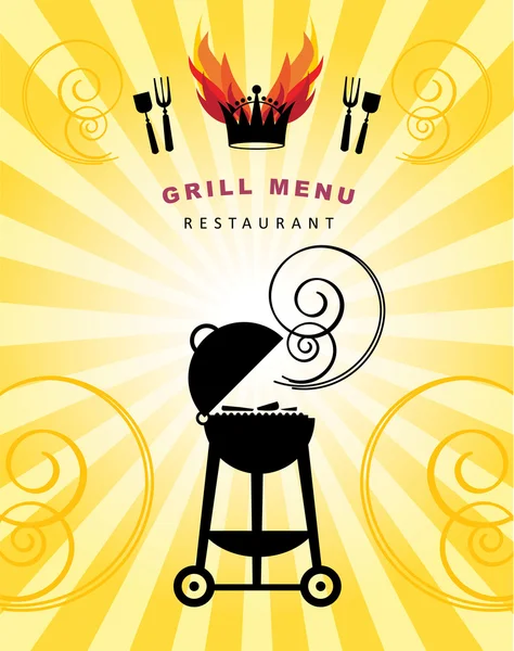 Grill menu — Stockvector