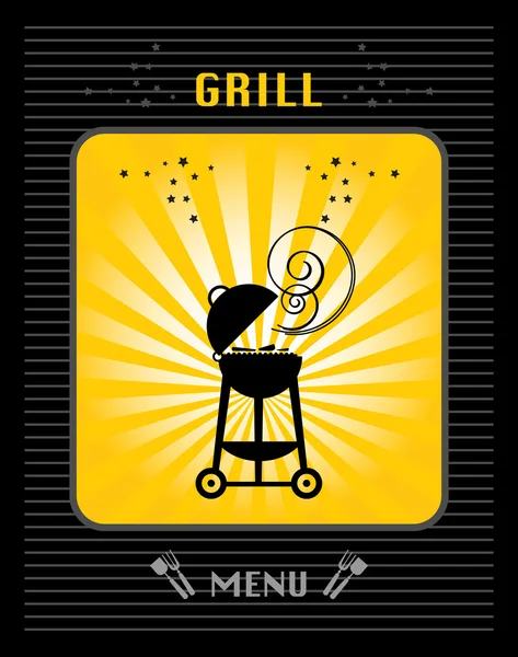 Menú parrilla — Vector de stock