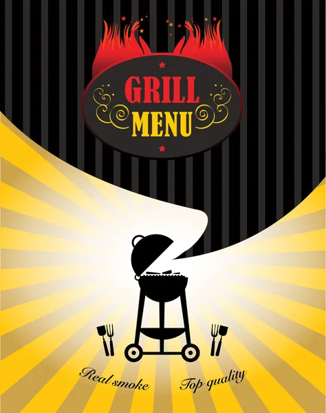 Menu Grill — Vetor de Stock