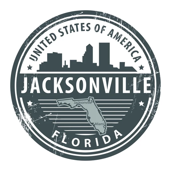 Floride, timbre de Jacksonville — Image vectorielle