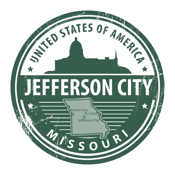 Missouri, jefferson city stämpel — Stock vektor