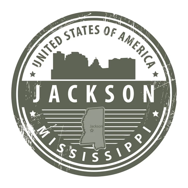 Mississippi, jackson stämpel — Stock vektor