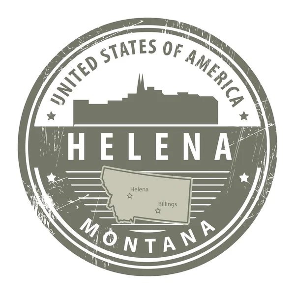 Montana, Helena stamp — Stock Vector