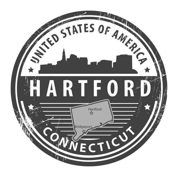 Connecticut, hartford razítko — Stockový vektor