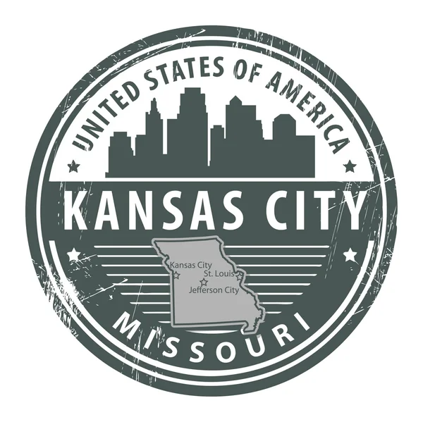 Missouri, kansas city stempel — Stockvector