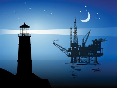 Deniz petrol rig Delme platformu