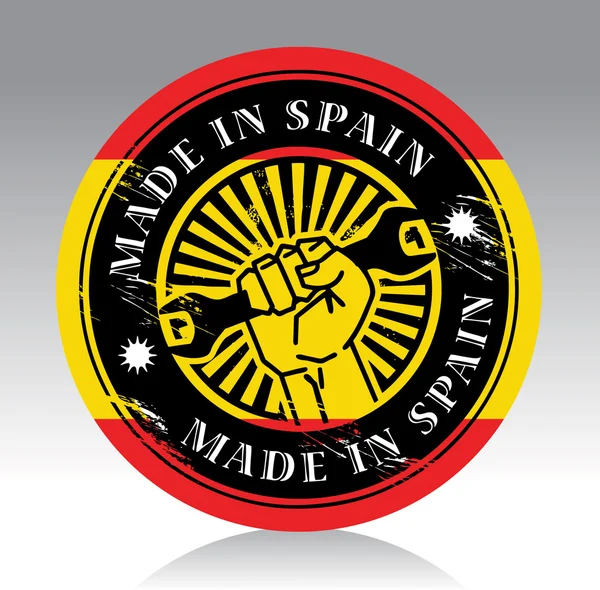 İspanya etiketinde yapılmıştır — Stok Vektör