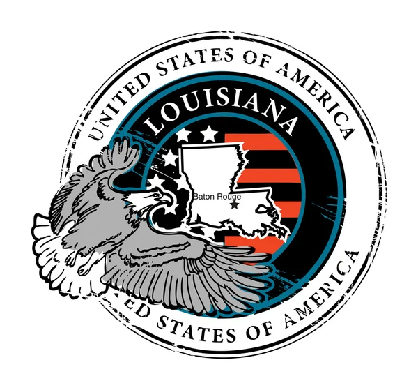 Timbre de Louisiane — Image vectorielle