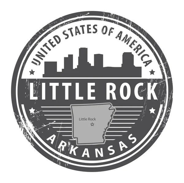 Arkansas, kleine rots stempel — Stockvector