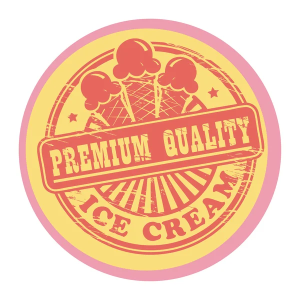 Ice cream label — Stock Vector