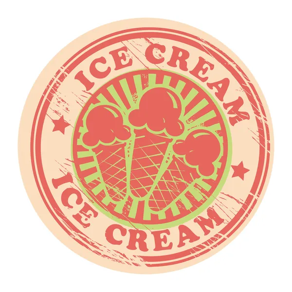 Dondurma etiketi — Stok Vektör