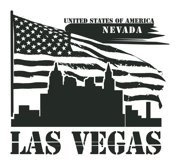 Невади, Лас-Вегас штамп — стоковий вектор