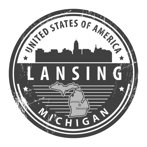 Michigan, Lansing — Stockový vektor