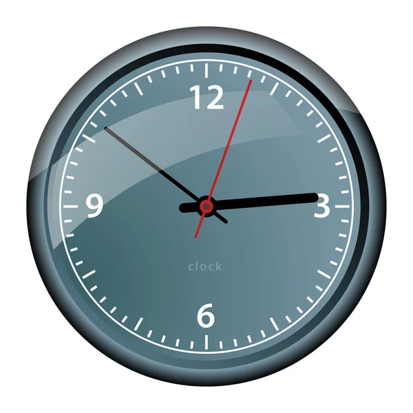 Horloge sur le mur — Image vectorielle